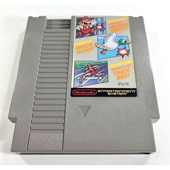 Super Mario Bros-Duck Hunt-World Class Track Meet Vintage NES Cartridge Tested - Picture 2 of 8